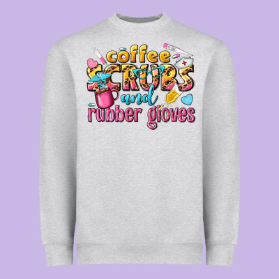 Coffee Scrubs And Rubber Gloves Heavyweight Sweatshirt Designed By Texasbilliewilder
