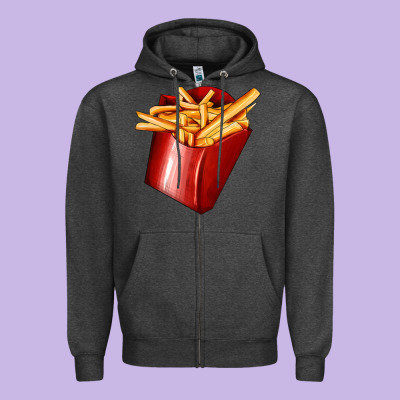 French Fries Zipper Hoodie Designed By Adodesignshop
