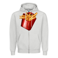 Dove Grey french fries Zipper Hoodie - AdoDesignShop