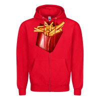 Red french fries Zipper Hoodie - AdoDesignShop