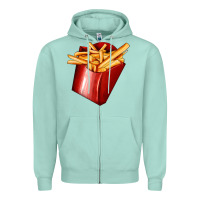 Seafoam french fries Zipper Hoodie - AdoDesignShop
