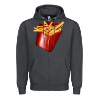 Smoke french fries Zipper Hoodie - AdoDesignShop