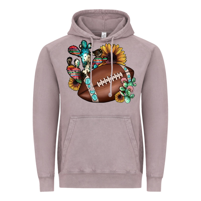 Football Cactus Sunflower Vintage Hoodie by JahusDesignShop | Teevron