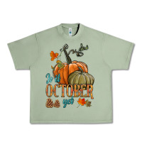 Oil Green is it october yet Urban Heavy Tee - HRA Design Shop