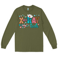 Army Green x ray tech Long Sleeve Tee - BundleAndBundleShop