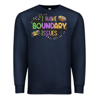 Navy ı have boundary ıssues Premium Sweatshirt - MaliasSmallBusiness