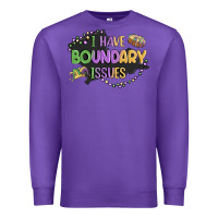 Purple ı have boundary ıssues Premium Sweatshirt - MaliasSmallBusiness