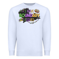 White ı have boundary ıssues Premium Sweatshirt - MaliasSmallBusiness