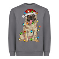 Storm pug with christmas lights Heavyweight Sweatshirt - RanaPortraitStore