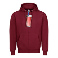 Burgundy coke Zipper Hoodie - AdoDesignShop