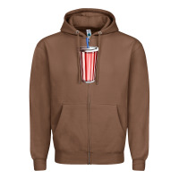 Chestnut coke Zipper Hoodie - AdoDesignShop