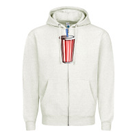 Oatmeal Heather coke Zipper Hoodie - AdoDesignShop