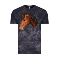 Cloud Black horse Vintage Tee - RanaPortraitStore