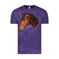 Cloud Purple horse Vintage Tee - RanaPortraitStore