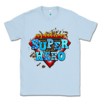 Dusty Blue my dad is my super hero Classic Tee - AdoDesignShop