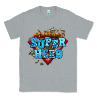 Heather Grey my dad is my super hero Classic Tee - AdoDesignShop
