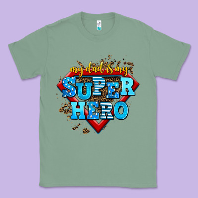 My Dad Is My Super Hero Classic Tee Designed By Adodesignshop