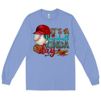 Colony Blue it's a baseball kinda day Long Sleeve Tee - BundleAndBundleShop