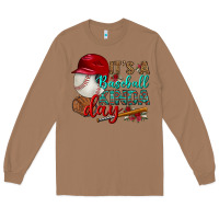 Toasted Coconut it's a baseball kinda day Long Sleeve Tee - BundleAndBundleShop