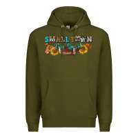 Army Green small town big spirit Premium Hoodie - BundleAndBundleShop