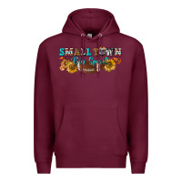 Burgundy small town big spirit Premium Hoodie - BundleAndBundleShop