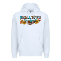 White small town big spirit Premium Hoodie - BundleAndBundleShop