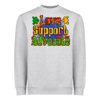 Heather Grey love support advocate Heavyweight Sweatshirt - Zillion Design Studio