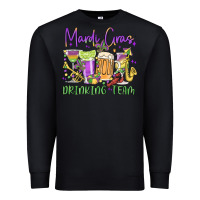 Black mardi gras drinking team Premium Sweatshirt - MaliasSmallBusiness