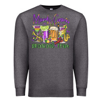 Charcoal Heather mardi gras drinking team Premium Sweatshirt - MaliasSmallBusiness