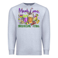 Heather Grey mardi gras drinking team Premium Sweatshirt - MaliasSmallBusiness