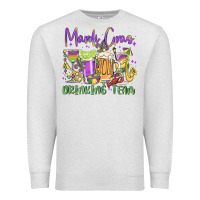 Oatmeal Heather mardi gras drinking team Premium Sweatshirt - MaliasSmallBusiness
