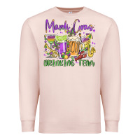 Pale Pink mardi gras drinking team Premium Sweatshirt - MaliasSmallBusiness