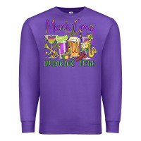 Purple mardi gras drinking team Premium Sweatshirt - MaliasSmallBusiness