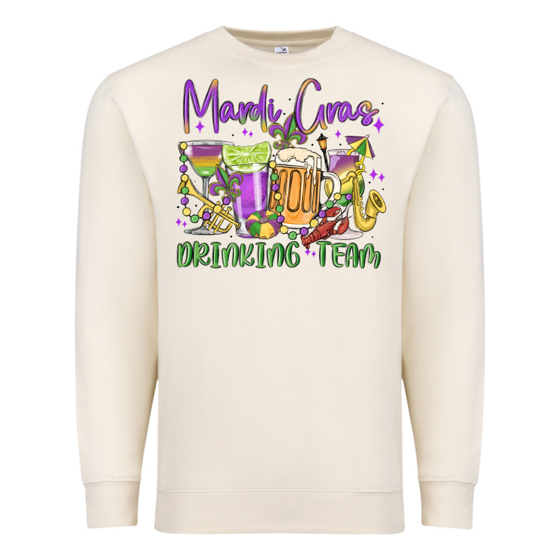 Mardi Gras Drinking Team Premium Sweatshirt by MaliasSmallBusiness | Teevron