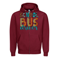 Burgundy school bus driver Zipper Hoodie - Artiststas