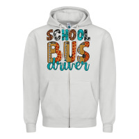Dove Grey school bus driver Zipper Hoodie - Artiststas