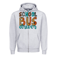 Heather Grey school bus driver Zipper Hoodie - Artiststas