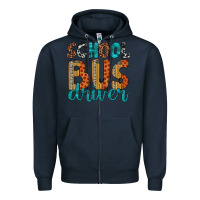 Navy school bus driver Zipper Hoodie - Artiststas