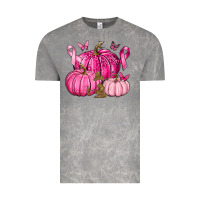 Cloud Rock Breast Cancer We Wear Pink with Pumpkin and Ribbon Vintage Tee - texasbilliewilder