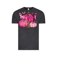 Vintage Black Breast Cancer We Wear Pink with Pumpkin and Ribbon Vintage Tee - texasbilliewilder