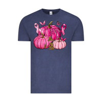 Breast Cancer We Wear Pink With Pumpkin And Ribbon Vintage Tee | Teevron