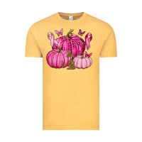 Vintage Mustard Breast Cancer We Wear Pink with Pumpkin and Ribbon Vintage Tee - texasbilliewilder