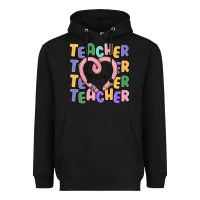 Black teacher and pencil heart Heavyweight Hoodie - MaliasSmallBusiness