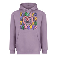 Lavender teacher and pencil heart Heavyweight Hoodie - MaliasSmallBusiness
