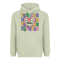 Matcha teacher and pencil heart Heavyweight Hoodie - MaliasSmallBusiness