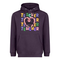 Plum teacher and pencil heart Heavyweight Hoodie - MaliasSmallBusiness