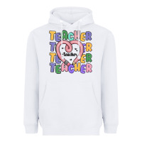 White teacher and pencil heart Heavyweight Hoodie - MaliasSmallBusiness