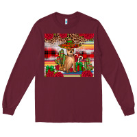 Burgundy Chihuahua Christmas Long Sleeve Tee - JahusDesignShop