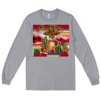 Heather Grey Chihuahua Christmas Long Sleeve Tee - JahusDesignShop