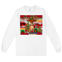 White Chihuahua Christmas Long Sleeve Tee - JahusDesignShop